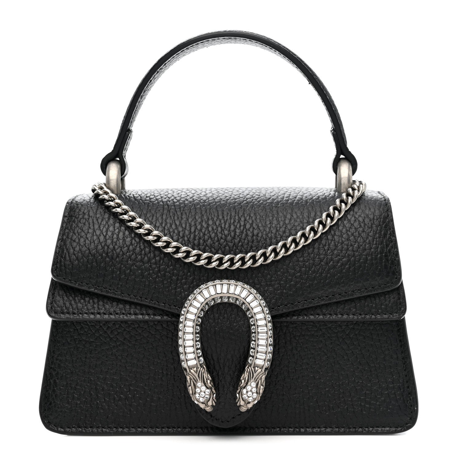 Gucci Dollar Calfskin Crystal Mini Dionysus Top Handle Bag Black Crystal 1 of 10