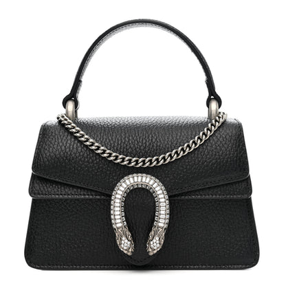 Gucci Dollar Calfskin Crystal Mini Dionysus Top Handle Bag Black Crystal 1 of 10