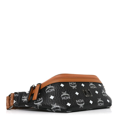 MCM Visetos Small Fusten Belt Bag Black Cognac 3 of 8