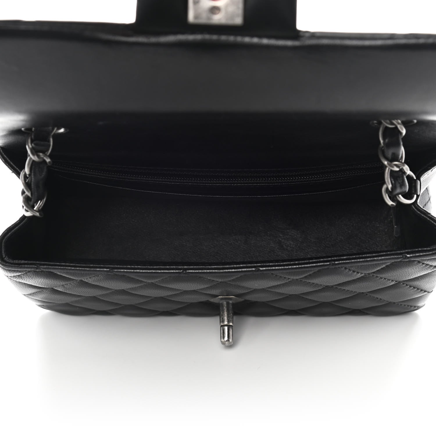 Chanel Lambskin Quilted Mini Rectangular Flap Black 5 of 10