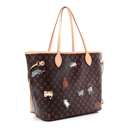 Louis Vuitton Catogram Neverfull MM Marron 4 of 10