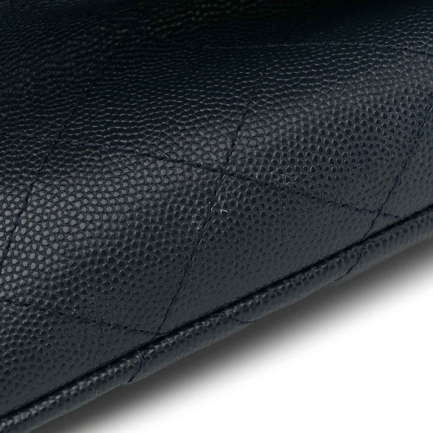 Caviar Quilted Large CC Shopping Tote Navy