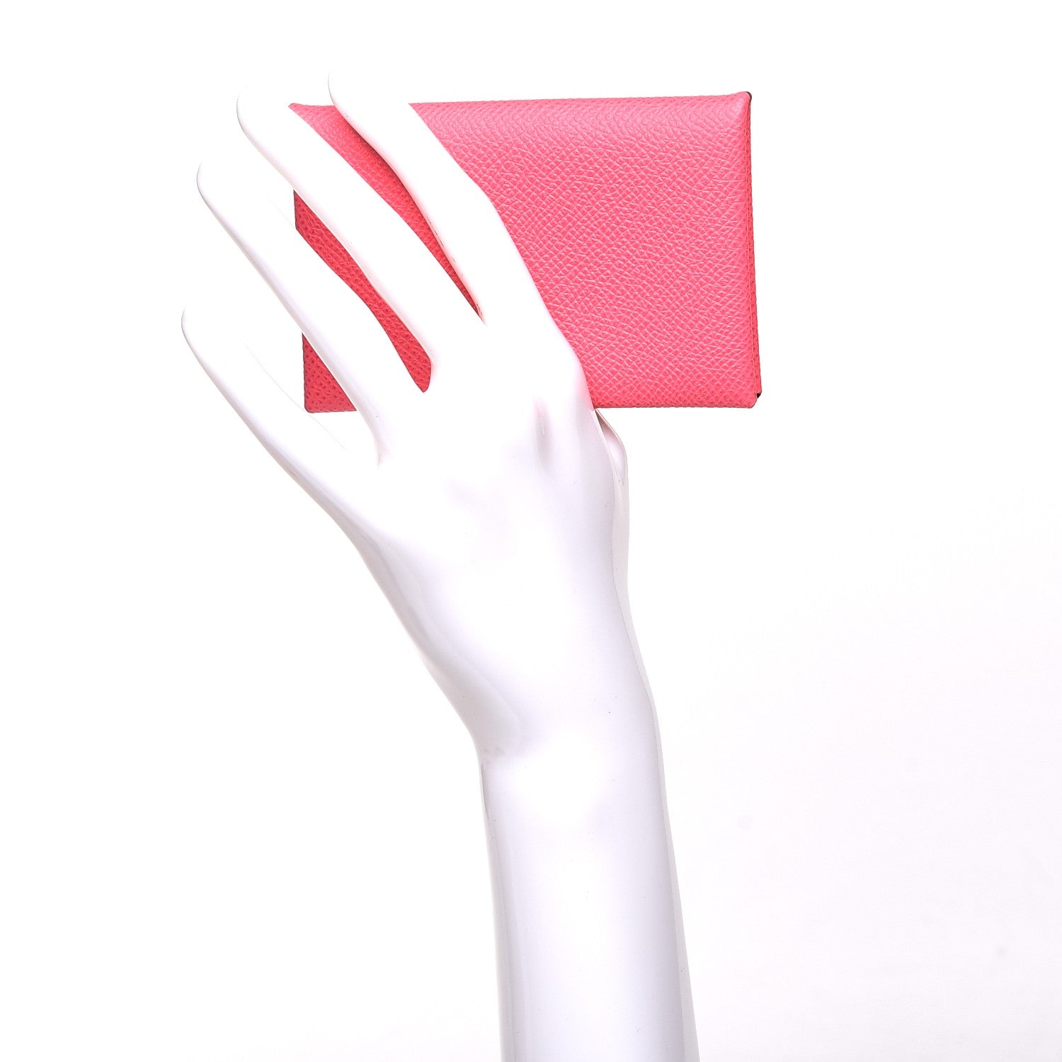Hermes Epsom Calvi Card Case Rose Azalee 2 of 8