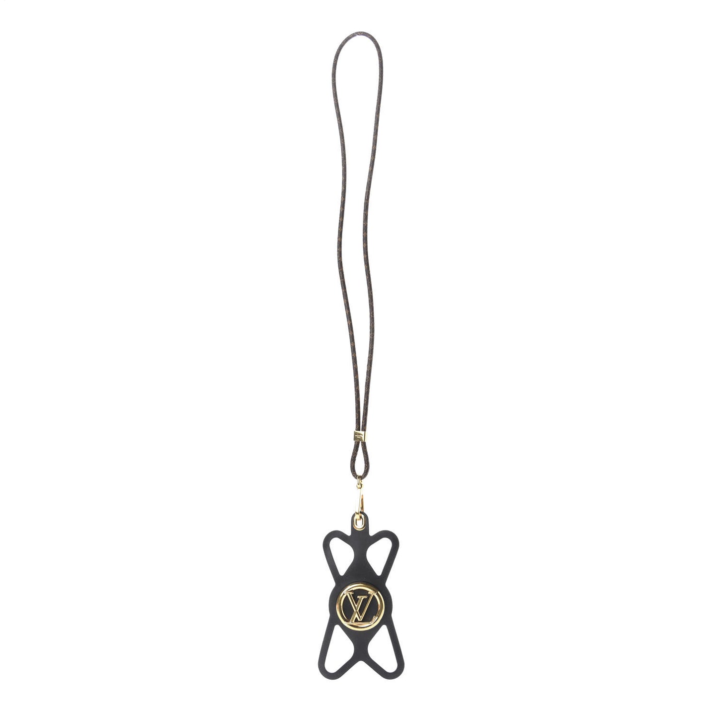 Monogram Silicone Louise Phone Holder Black