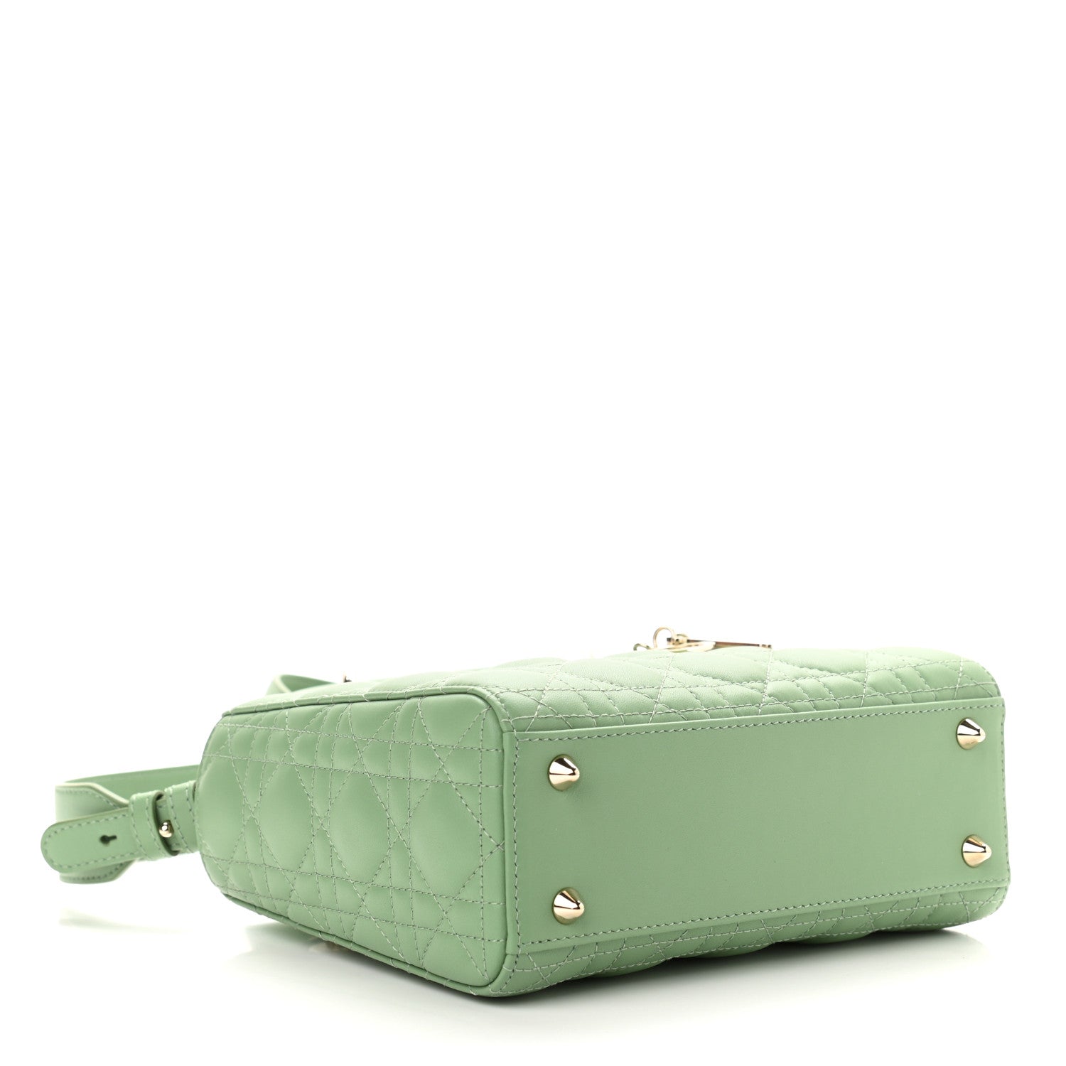 Christian Dior Lambskin Cannage Small My ABCDior Lady Dior Green 4 of 13