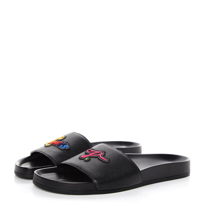 Louis Vuitton Calfskin Mens New Wave Mirabeau Flat Mules 10 Black 3 of 9