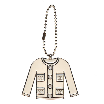 Chanel Pearl Enamel Blazer Jacket Charm 1 of 3