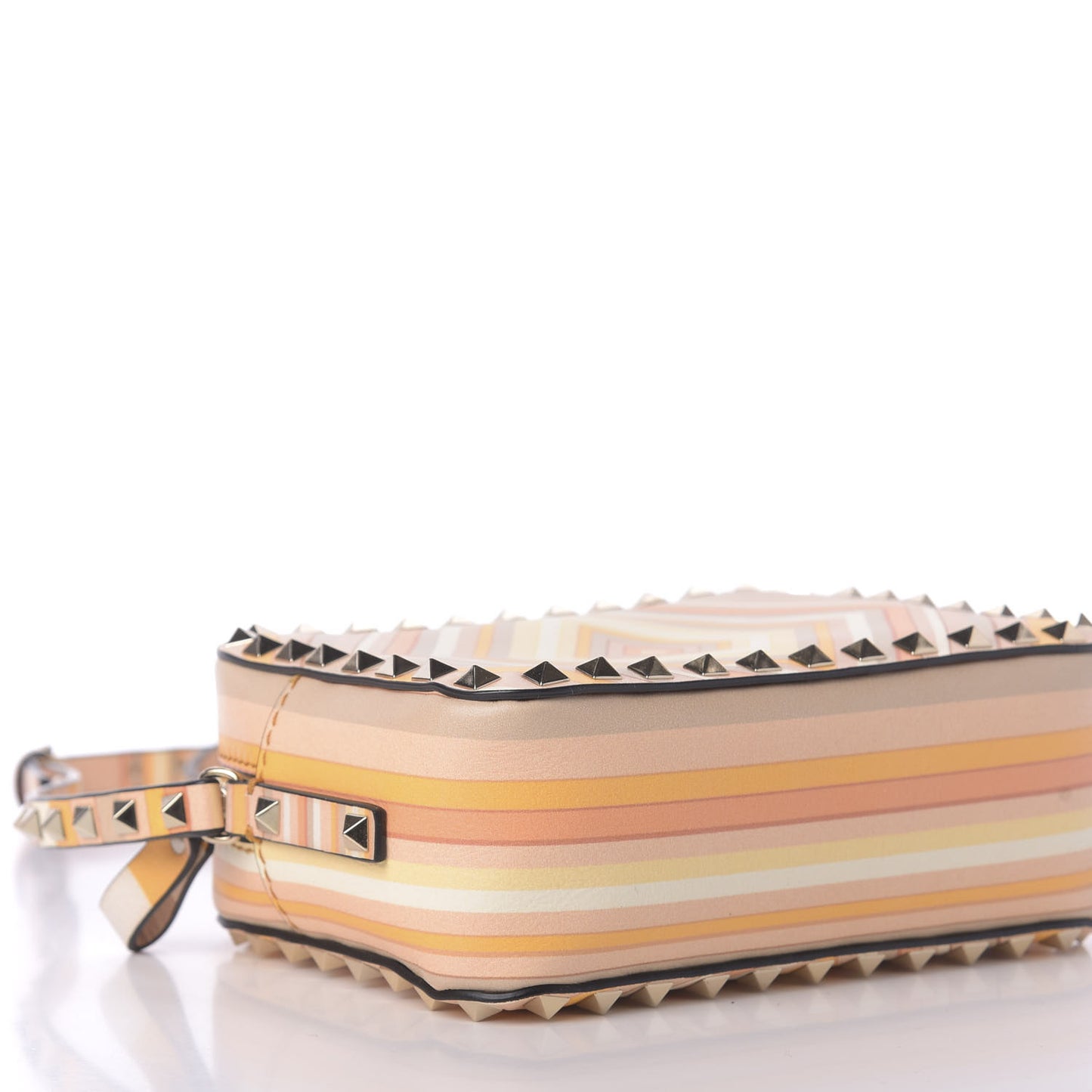 Vitello Native Couture 1975 Rockstud Camera Crossbody Bag Orange Multicolor