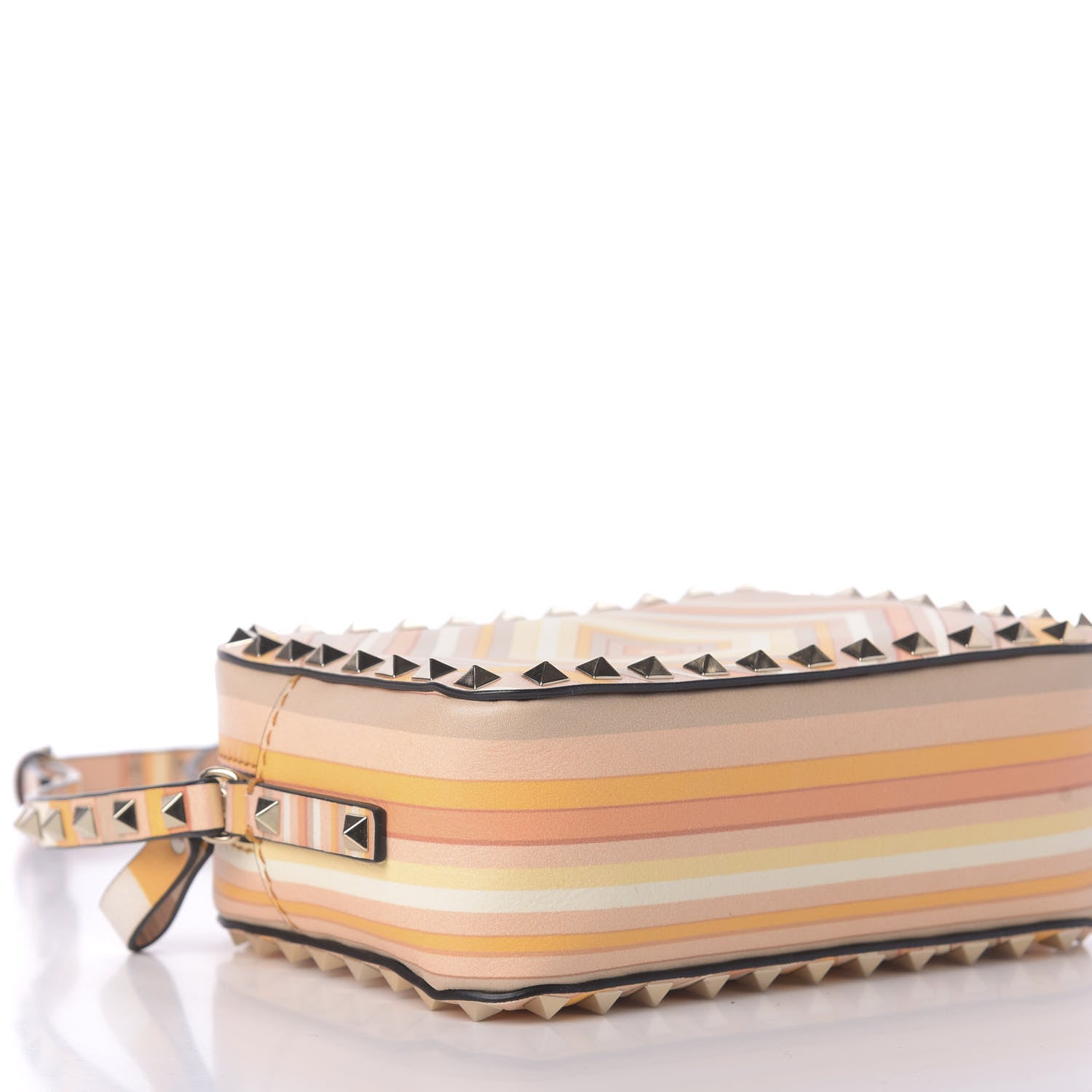 Valentino Garavani Vitello Native Couture 1975 Rockstud Camera Crossbody Bag Orange Multicolor 6 of 9