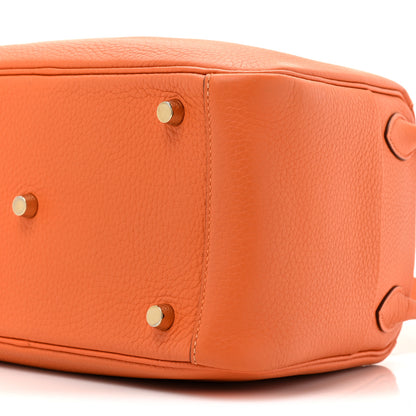 Hermes Taurillon Clemence Lindy 26 Orange 7 of 9