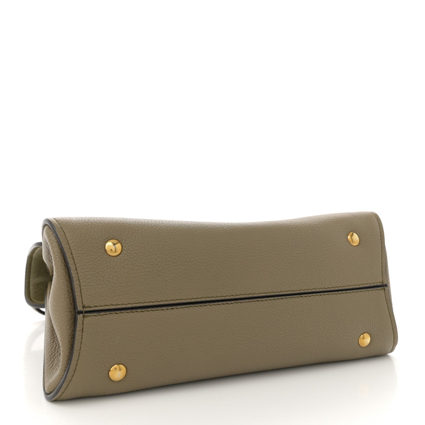 Calfskin Small Margot Top Handle Satchel Verde Olivo