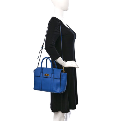 Mulberry Classic Grain Calfskin Small Bayswater Porcelain Blue 2 of 14