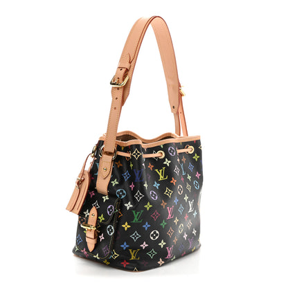 Louis Vuitton Monogram Multicolor Petit Noe Black 3 of 9