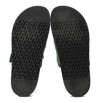 Hermes Suede Goatskin Womens Chypre Sandals 41 Vert Electrique 5 of 9