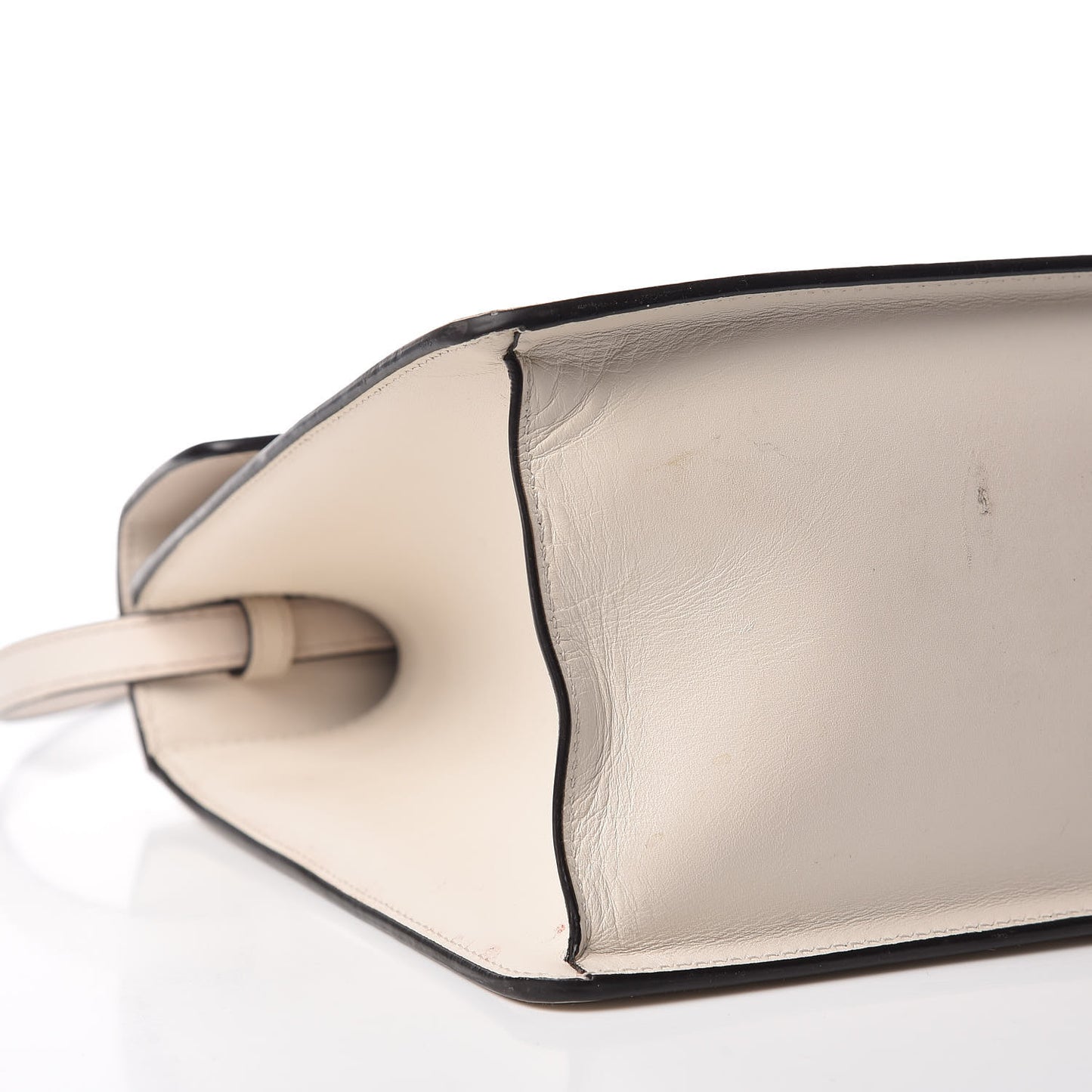 Calfskin Web Medium Sylvie Top Handle Bag White