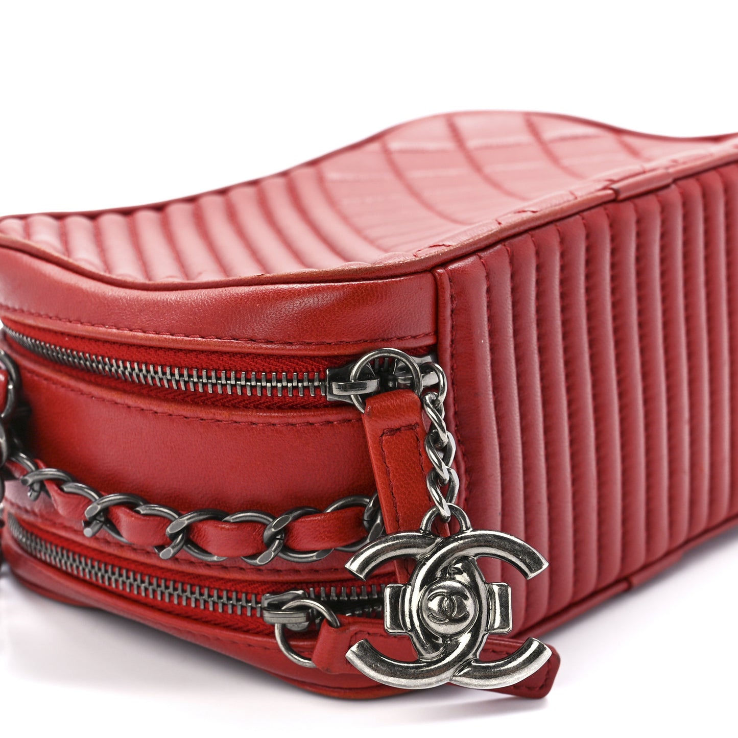 Lambskin Quilted Small Coco Boy Camera Case Red