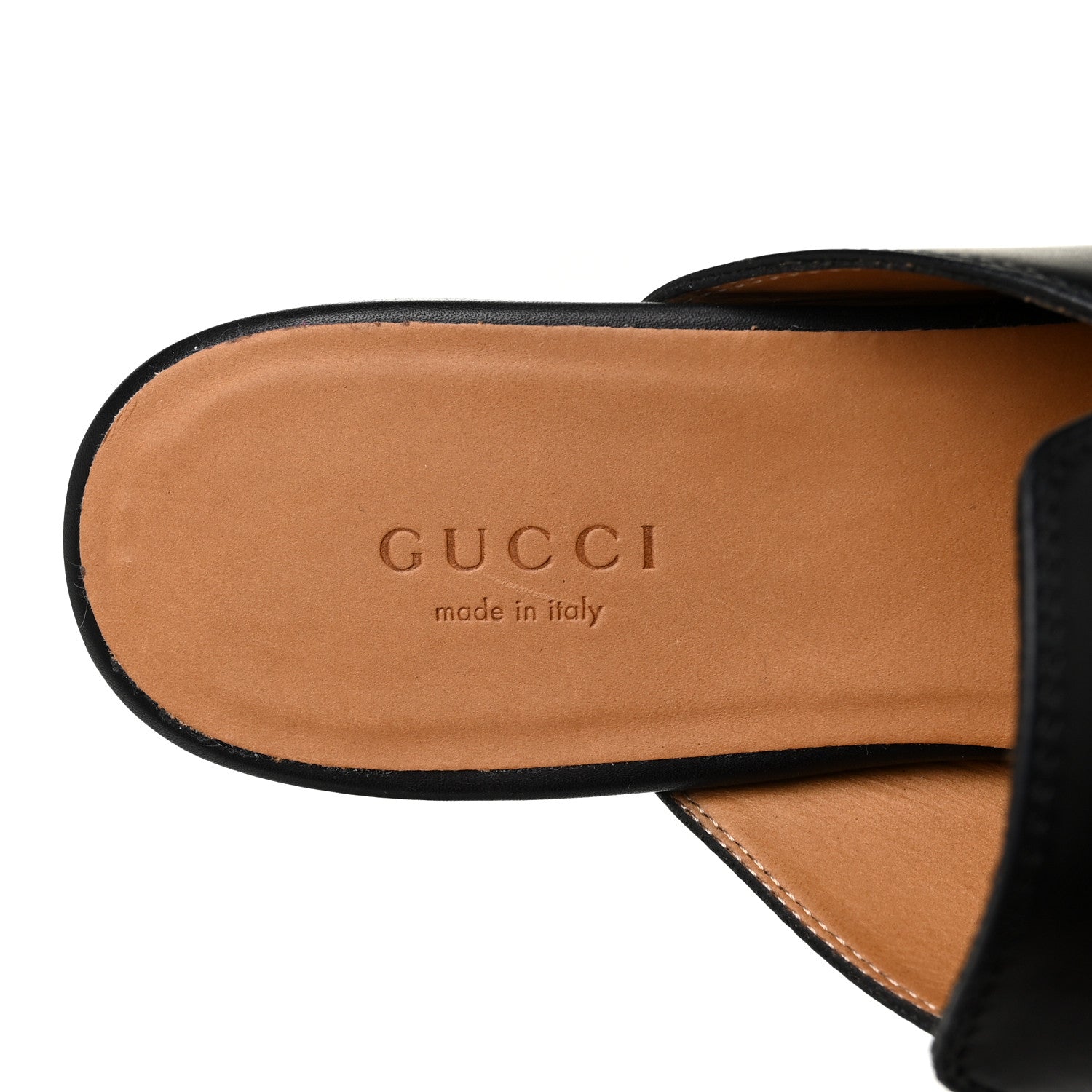 Gucci Calfskin Womens Princetown Slippers 36.5 Black 7 of 9