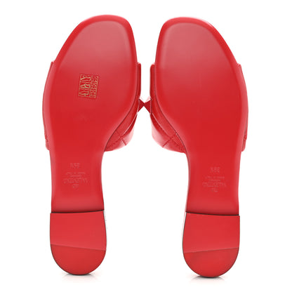 Valentino Garavani Nappa Monochrome Roman Stud Flat Slide Sandals 39.5 Rouge Pur 5 of 8