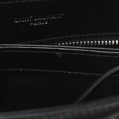 Saint Laurent Calfskin Y Quilted Monogram Toy Loulou Crossbody Bag Black 12 of 13