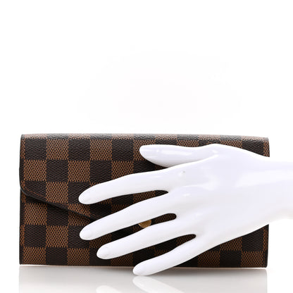 Louis Vuitton Damier Ebene Sarah Wallet NM 2 of 10