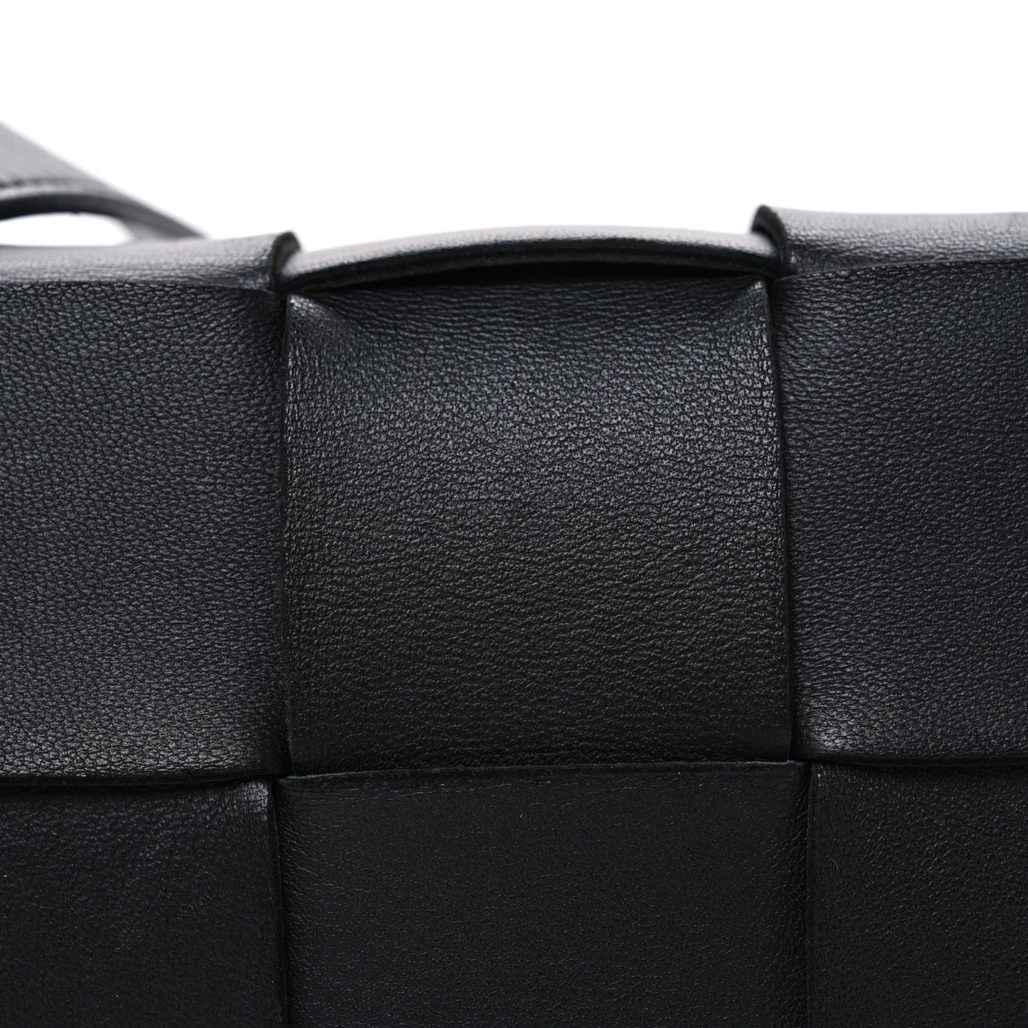 Lambskin Maxi Intrecciato Cassette Crossbody Bag Black