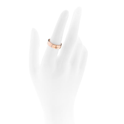 Hermes 18K Rose Gold Diamond PM Kelly Ring 54 7 2 of 5