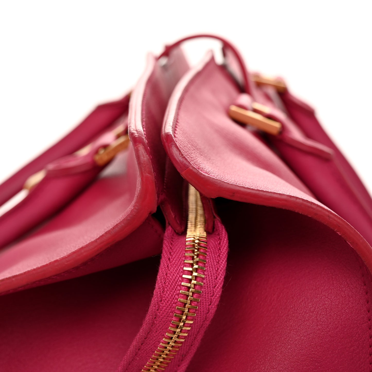 Calfskin Medium Classic Y Cabas Fuchsia