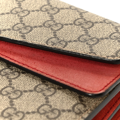 Gucci GG Supreme Monogram Small Dionysus Shoulder Bag Red 13 of 14