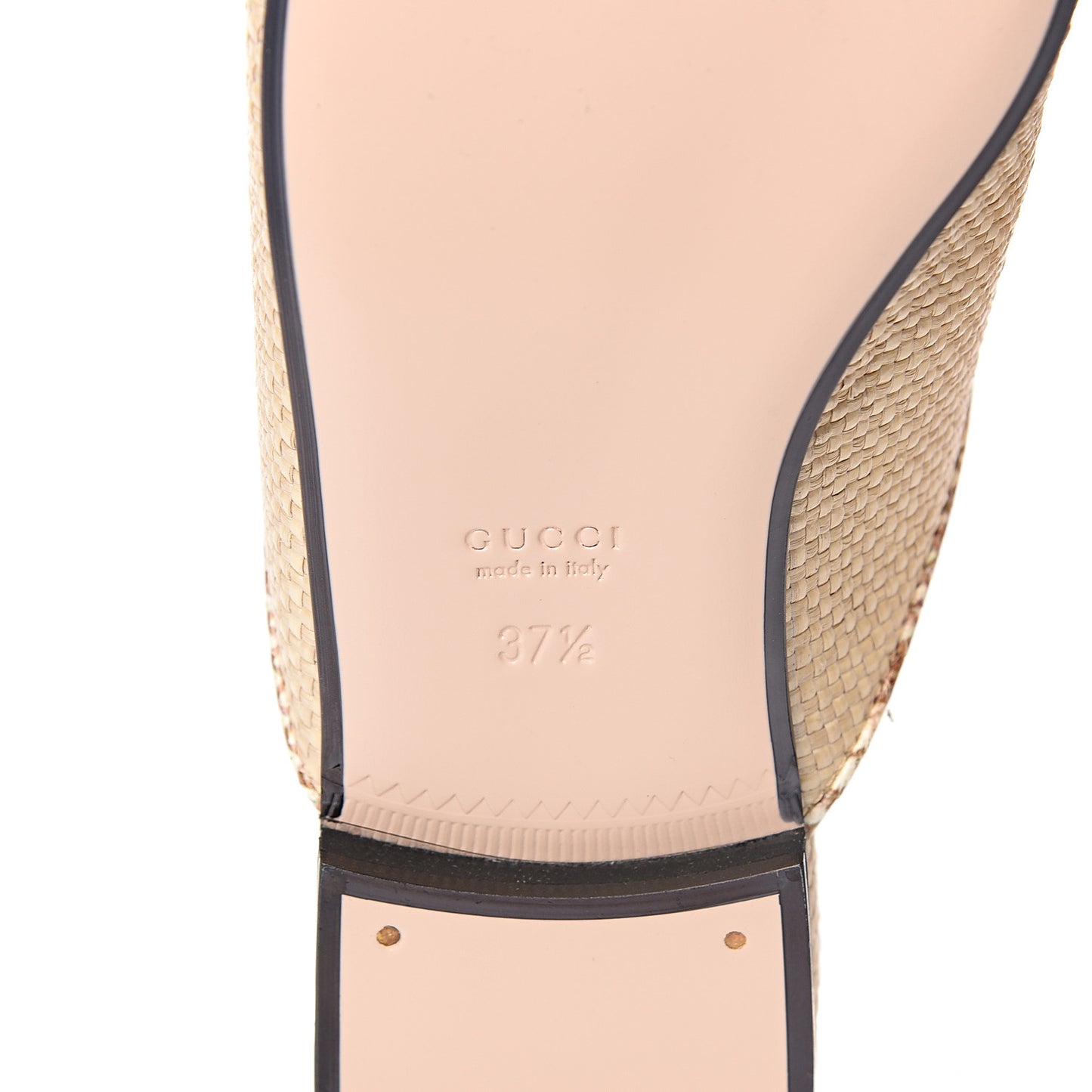 Straw Elaphe Womens Princetown Slippers 37.5 Natural Cream Brown