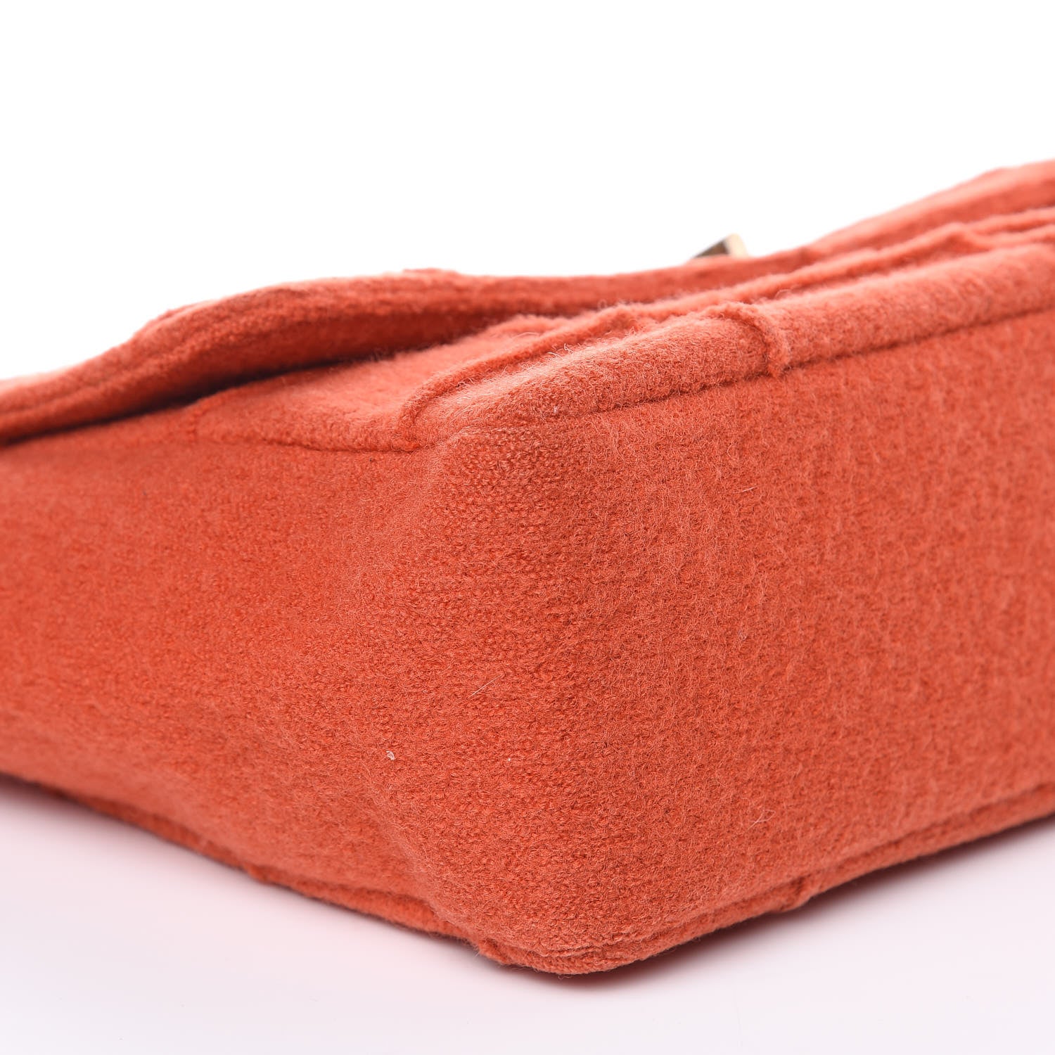Chanel Wool Patchwork Mademoiselle Jumbo Flap Orange 8 of 16