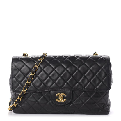 Chanel Lambskin Quilted Medium Single Flap Black 1 of 12