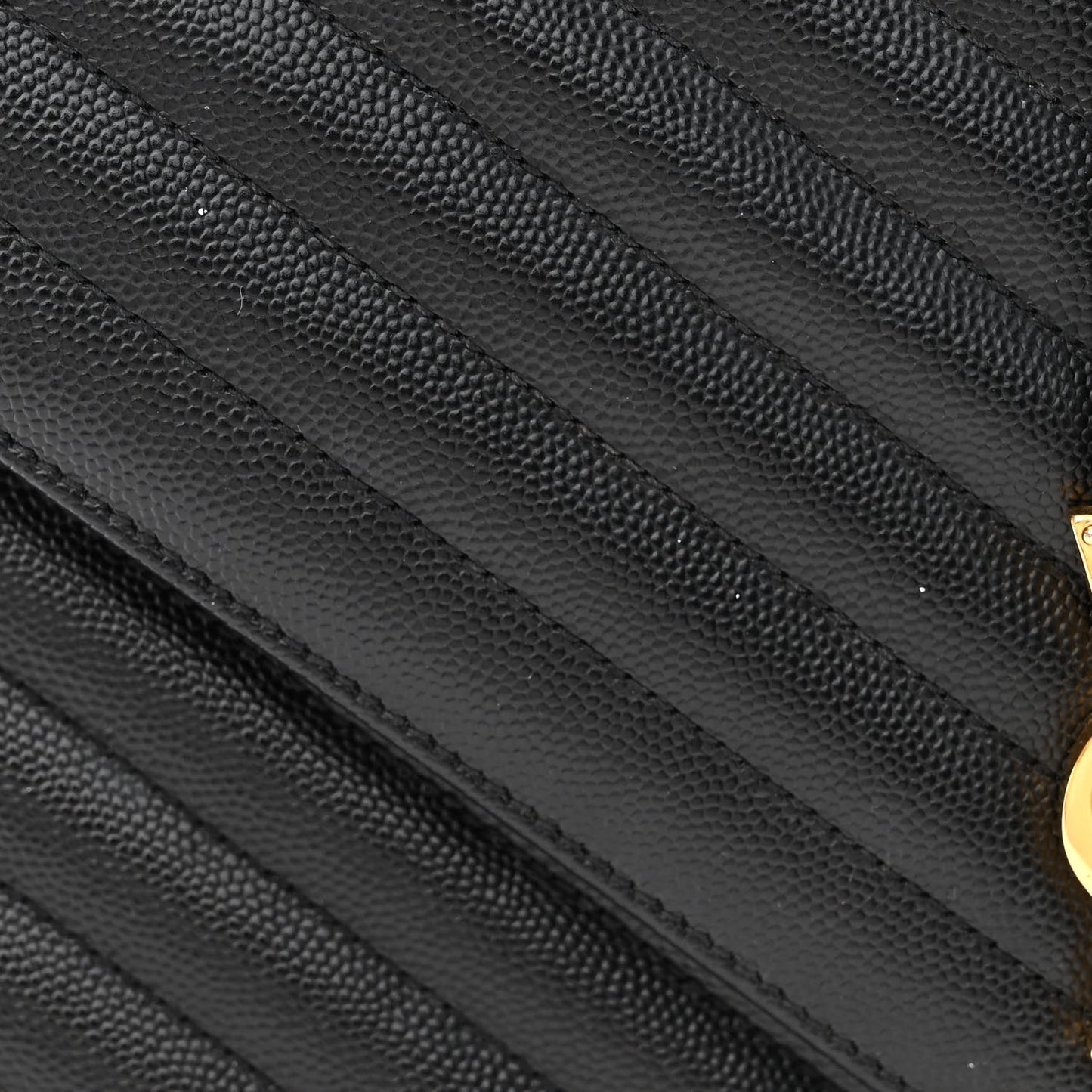 Grain De Poudre Matelasse Chevron Large Monogram Satchel Black