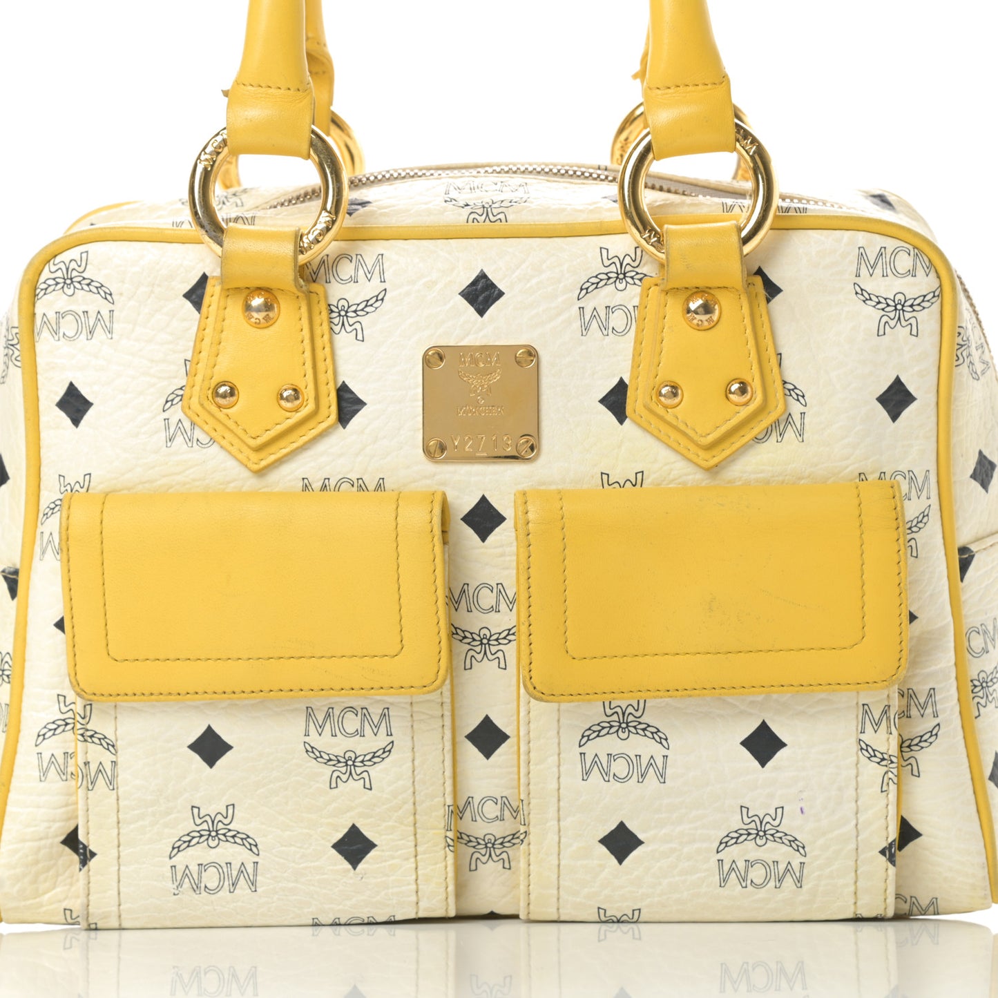 Visetos Satchel White Yellow