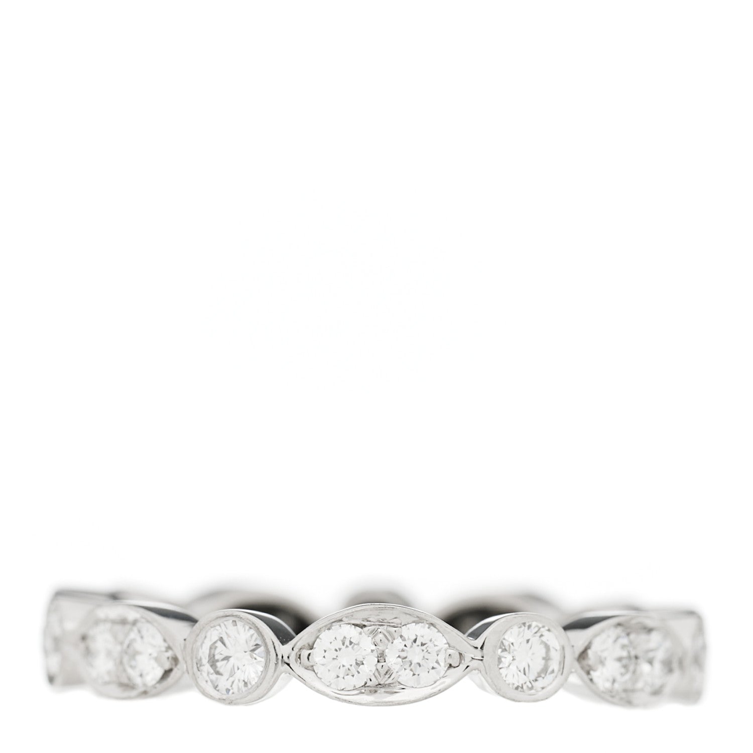 Tiffany Platinum Diamond Jazz Band Ring 50 5.5 3 of 5