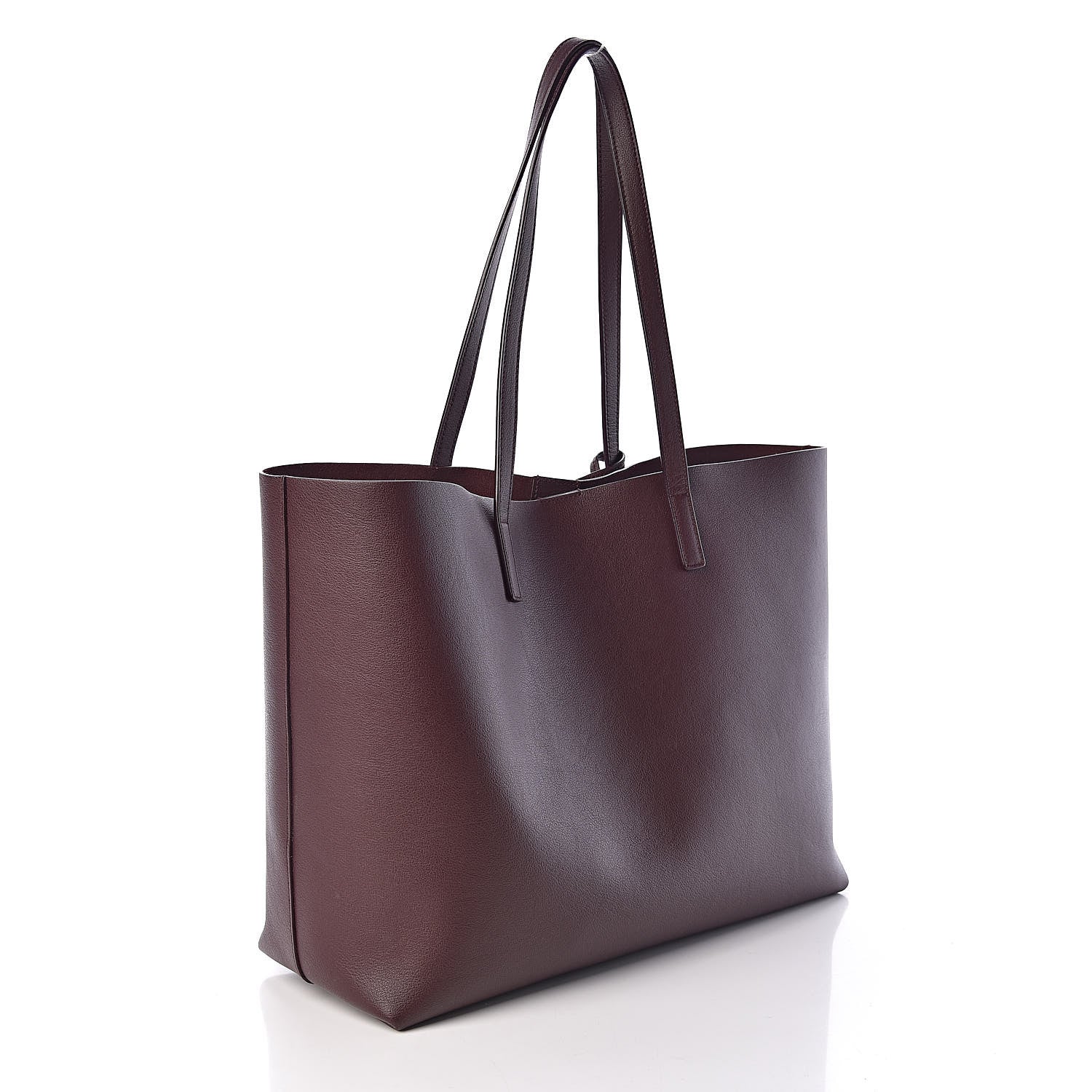 Saint Laurent Calfskin Large Shopping Tote Bordeaux 4 of 13