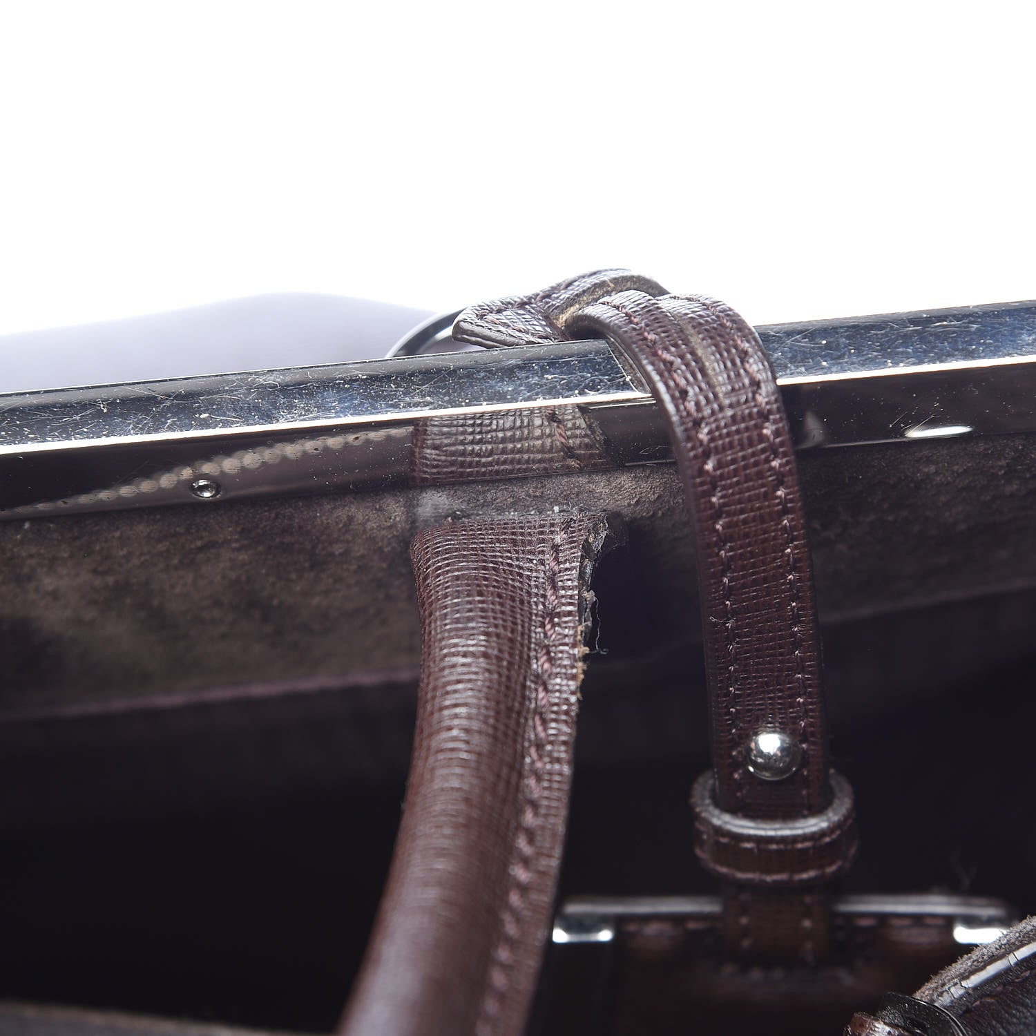 Fendi Vitello Elite Regular 2Jours Tote Caffe Noir 14 of 22