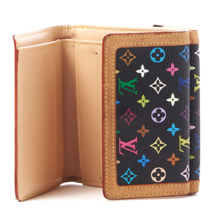 Louis Vuitton Monogram Multicolor Porte-Monnaie Billets Wallet Black 6 of 8