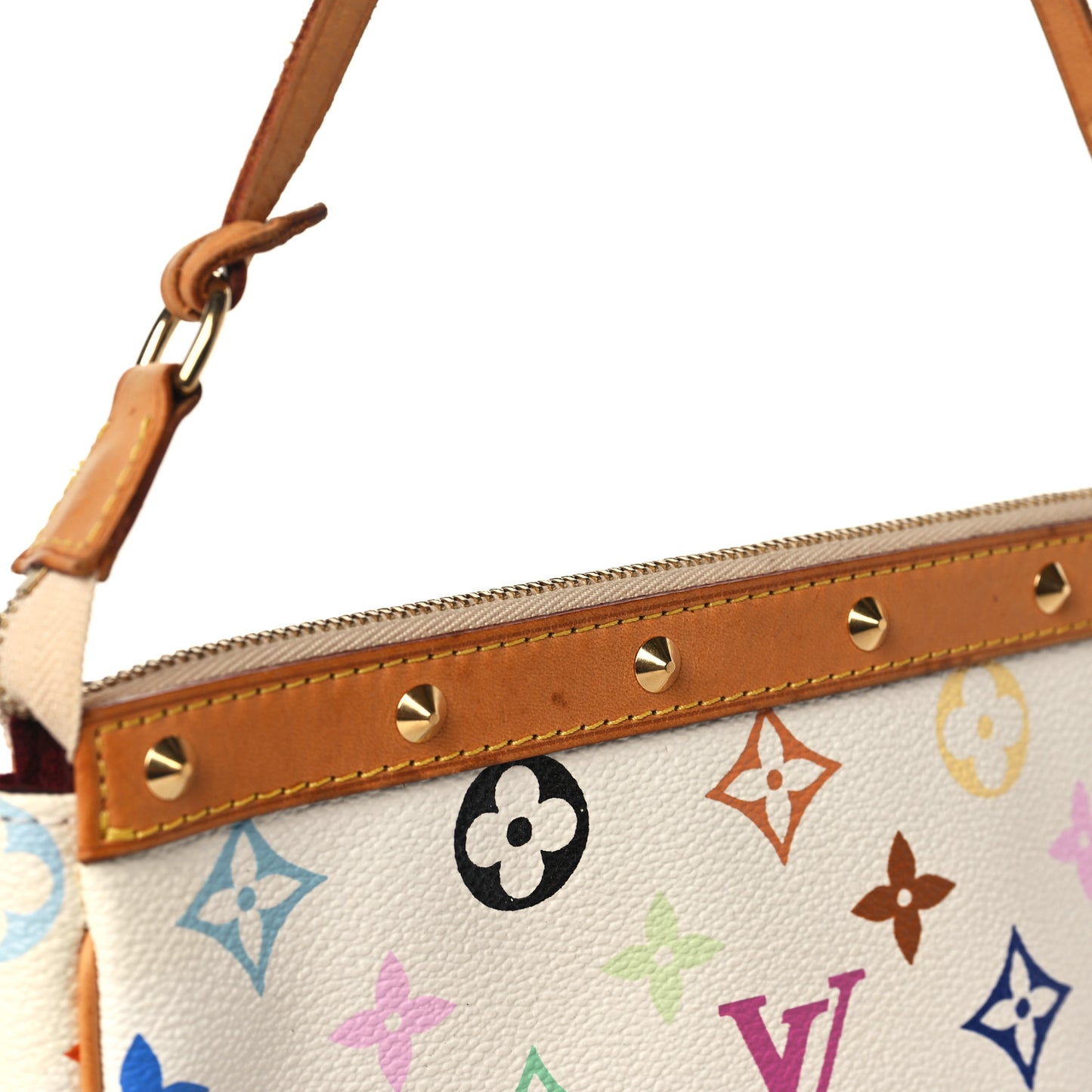 Monogram Multicolor Pochette Accessories White