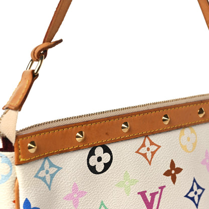 Louis Vuitton Monogram Multicolor Pochette Accessories White 9 of 10
