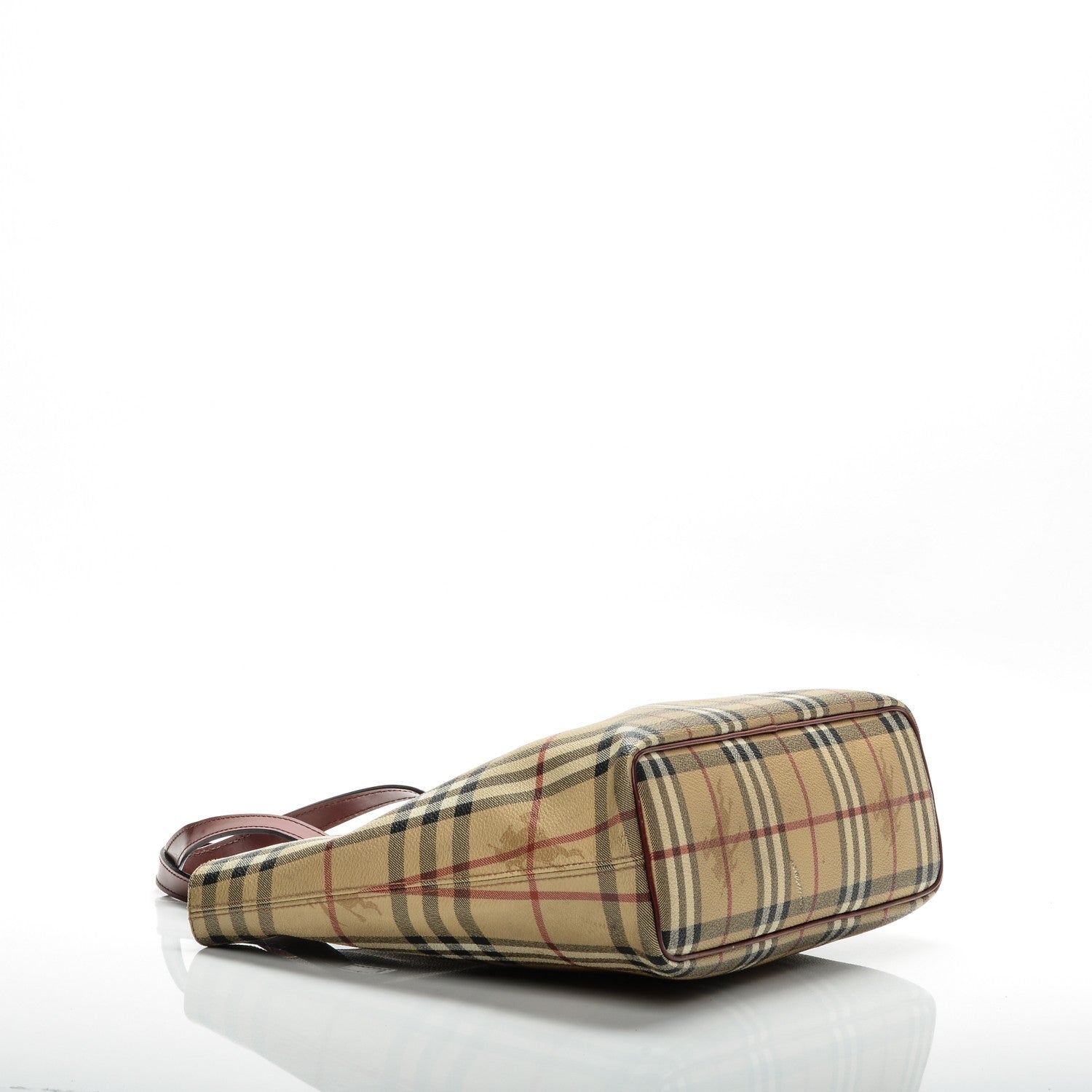 Burberry Haymarket Check Small Tote Red 4 of 9