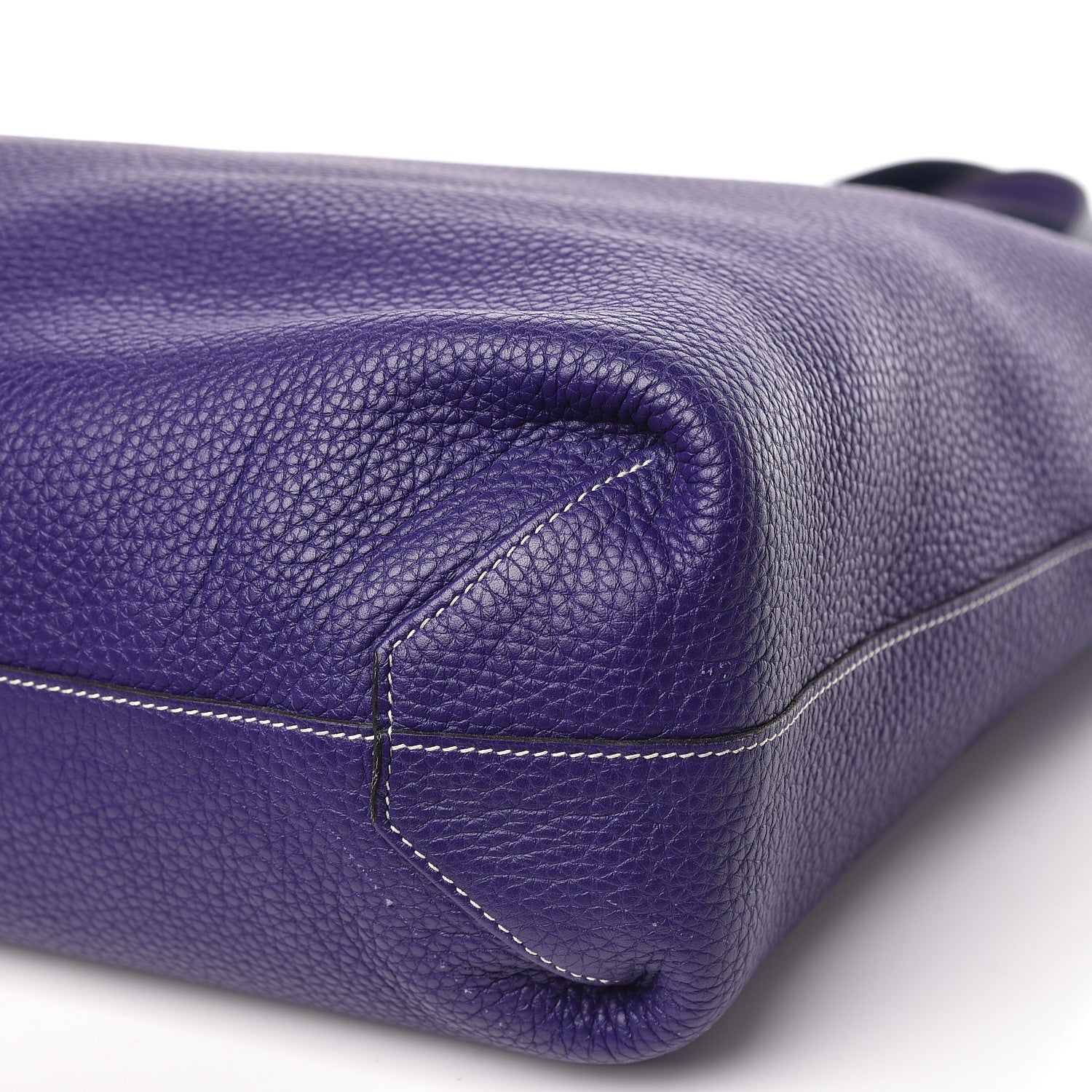 Hermes Taurillon Clemence Double Sens 36 Reversible Tote Iris Bleu De Malte 12 of 20
