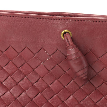 Bottega Veneta Nappa Intrecciato Shoulder Bag Dark Red 9 of 11