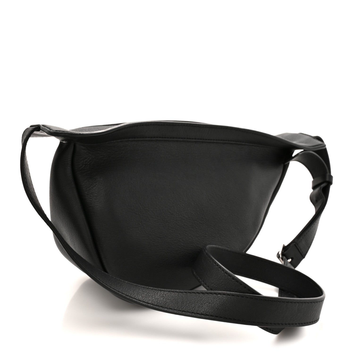 The Row Grained Calfskin Small Slouchy Banana Bag Black 3 of 10