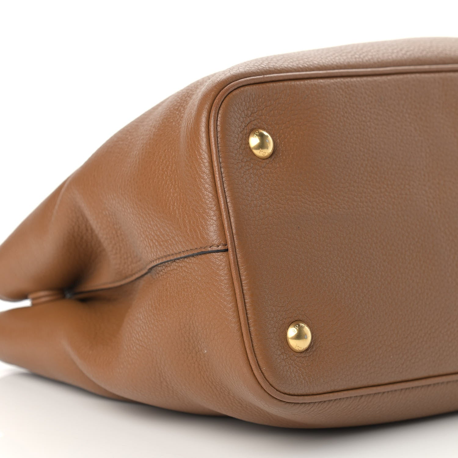 Prada Vitello Phenix Top Handle Bag Cannella 9 of 15