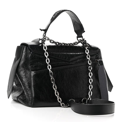 Givenchy Creased Patent Calfskin Medium ID Flap Black 3 of 9