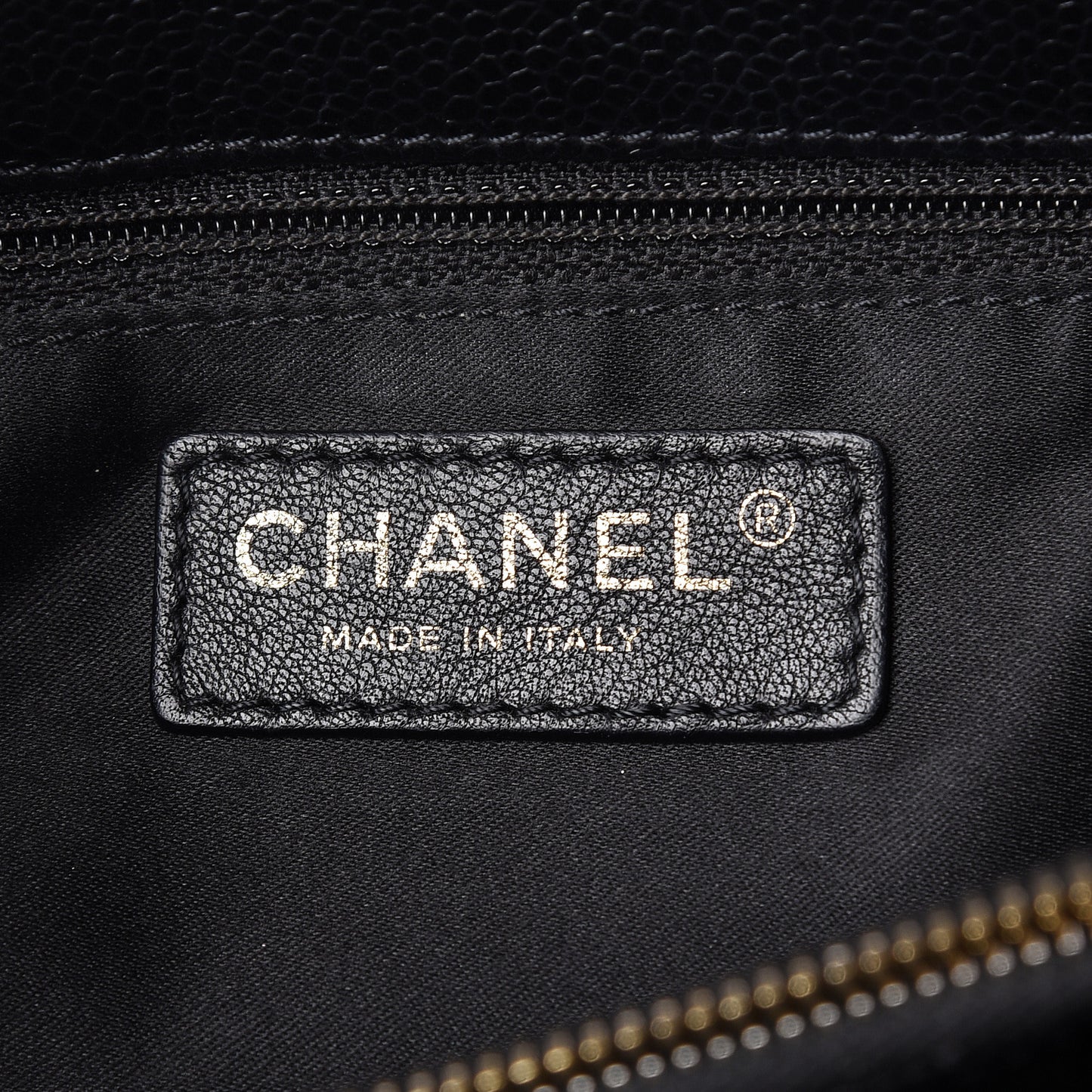 Caviar Quilted Grand Shopping Tote GST Black