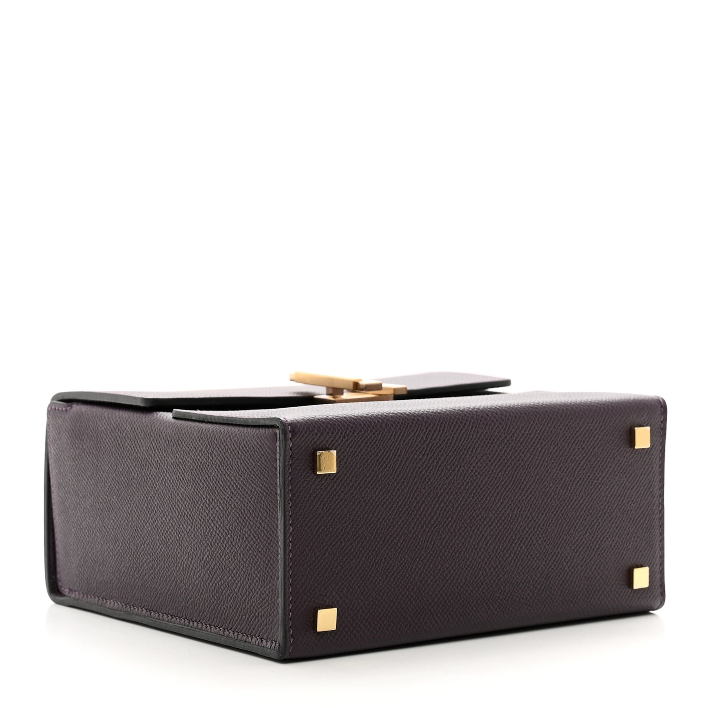 Epsom Cinhetic Boxy Top Handle Bag Raisin