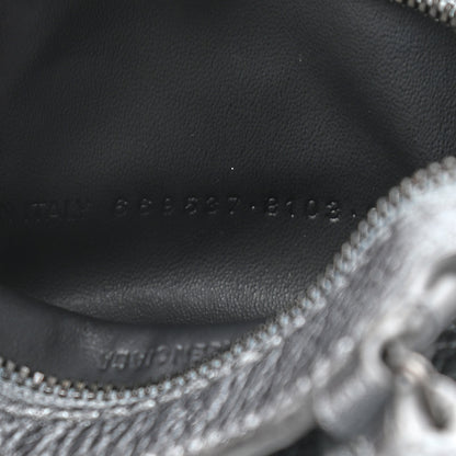 Balenciaga Metallic Grained Calfskin Neo Classic Hardware Super Nano City Crossbody Silver 9 of 9