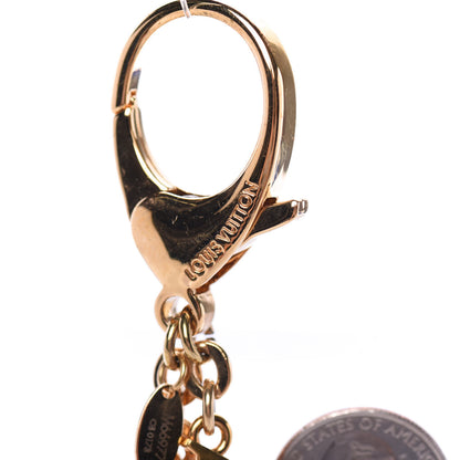 Louis Vuitton Acetate Hollow Flower Bag Charm Suede Rose 3 of 5