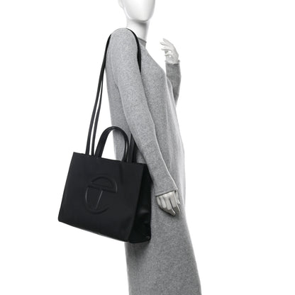 Telfar Vegan Leather Medium Shopping Bag Black 2 of 12